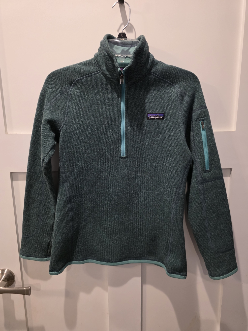 Patagonia Women's Better Sweater 1/4-Zip Fleece Teal Green Size XS